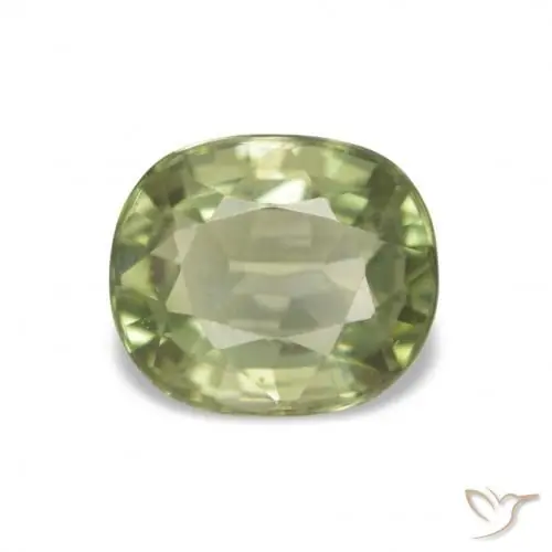 Turmalina verde natural de 1,86 ct, corte cojín, VVS-VS