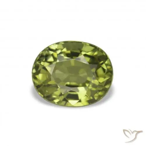 Turmalina verde natural de 1,47 ct, corte óvalo, VS