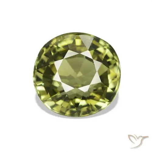 Turmalina verde natural de 1,62 ct, corte óvalo, VVS