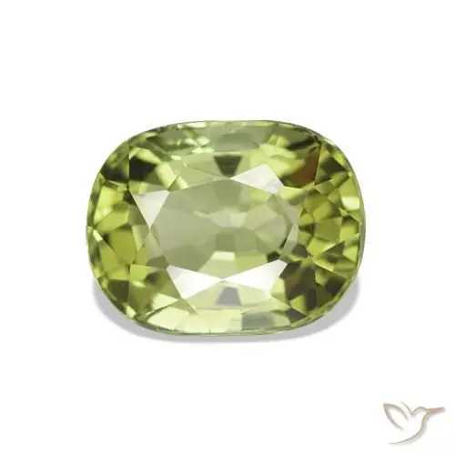 Turmalina verde natural de 1,41 ct, corte óvalo, VVS