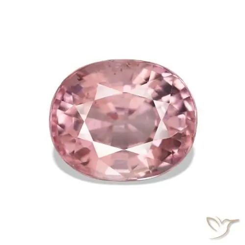 Turmalina rosa natural de 1,66 ct, corte óvalo, VVS-VS