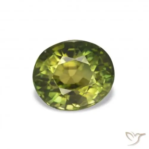 Turmalina verde natural de 1,58 ct, corte óvalo, VVS-VS