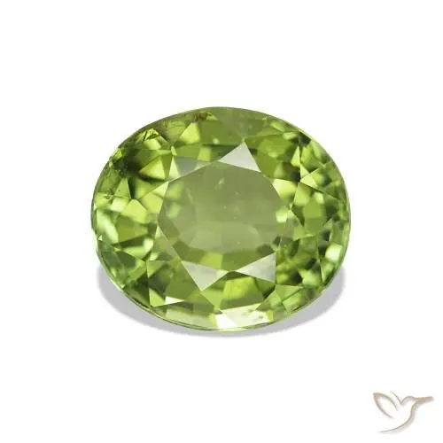 Turmalina verde natural de 1,73 ct, corte óvalo, VS-SI