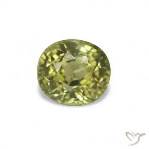 Turmalina verde natural de 1,47 ct, corte óvalo, VVS-VS