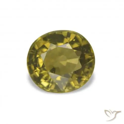 Turmalina amarillo natural de 1,53 ct, corte óvalo, VVS-VS