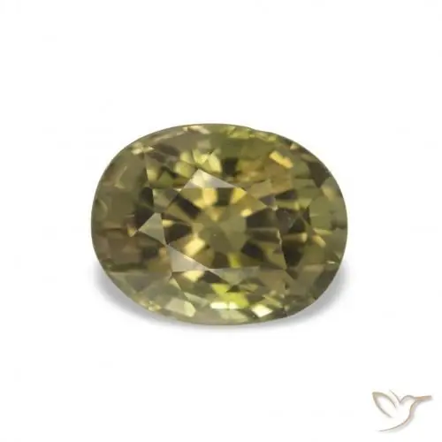 Turmalina verde natural de 1,74 ct, corte óvalo, VS