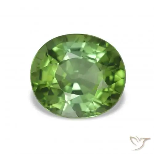 Turmalina verde natural de 1,81 ct, corte óvalo, VVS-VS