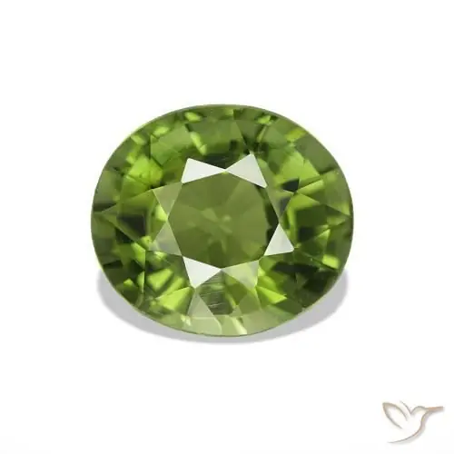 Turmalina verde natural de 1,33 ct, corte óvalo, VS-SI