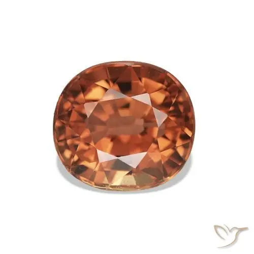 Turmalina naranja natural de 1,60 ct, corte óvalo, VVS-VS